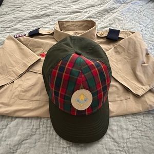 Boy Scout Youth Large Shirt for Webelos/BSA scout, Webelo hat size M/L; like new